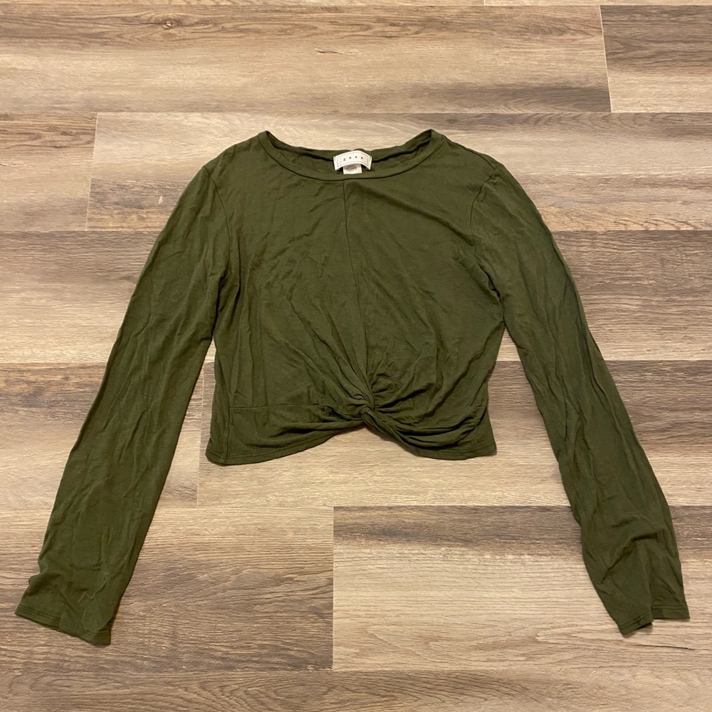 Gaze Green Cropped Longsleeve